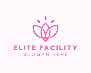 Pink Lotus Flower logo design