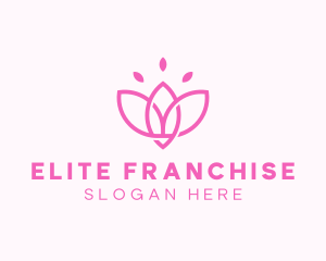 Pink Lotus Flower logo design