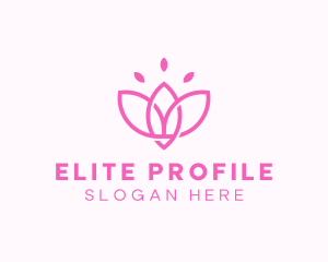 Pink Lotus Flower logo design