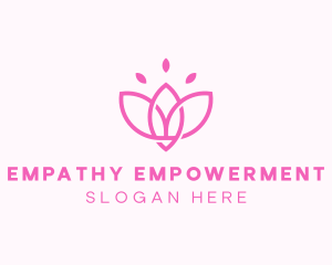 Pink Lotus Flower logo design