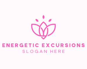 Pink Lotus Flower logo design