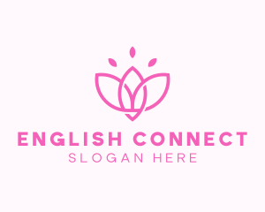 Pink Lotus Flower logo design