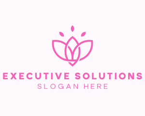 Pink Lotus Flower logo design