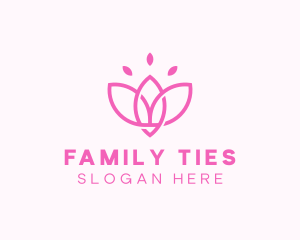 Pink Lotus Flower logo design