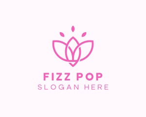 Pink Lotus Flower logo design