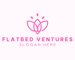 Pink Lotus Flower logo design