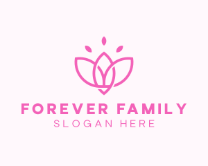 Pink Lotus Flower logo design