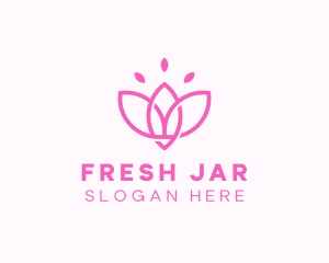 Pink Lotus Flower logo design