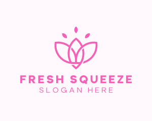 Pink Lotus Flower logo design