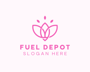 Pink Lotus Flower logo design