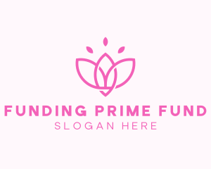 Pink Lotus Flower logo design