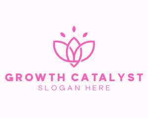 Pink Lotus Flower logo design