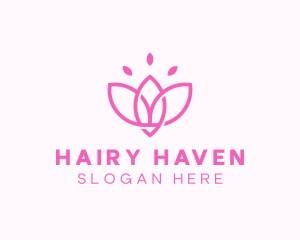 Pink Lotus Flower logo design