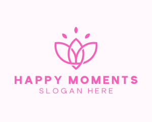 Pink Lotus Flower logo design