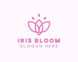 Pink Lotus Flower logo design