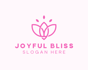 Pink Lotus Flower logo design