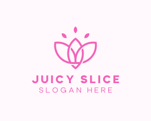 Pink Lotus Flower logo design