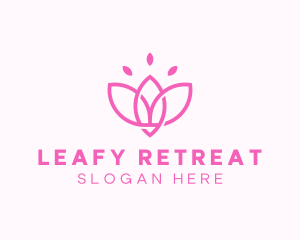 Pink Lotus Flower logo design