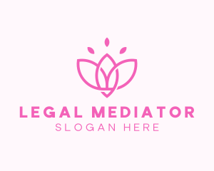 Pink Lotus Flower logo design