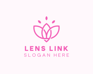 Pink Lotus Flower logo design