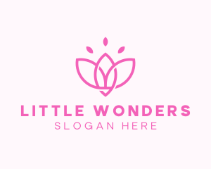 Pink Lotus Flower logo design