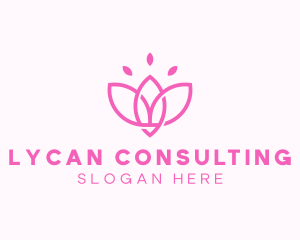 Pink Lotus Flower logo design