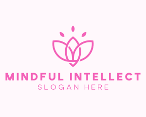 Pink Lotus Flower logo design