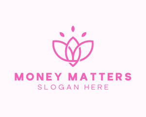 Pink Lotus Flower logo design