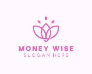 Pink Lotus Flower logo design