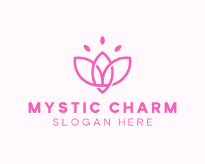 Pink Lotus Flower logo design