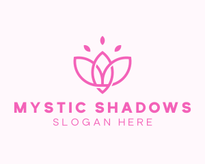 Pink Lotus Flower logo design