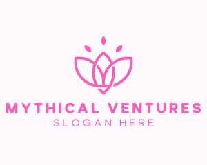 Pink Lotus Flower logo design