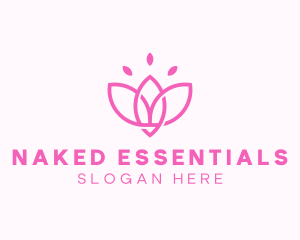 Pink Lotus Flower logo design