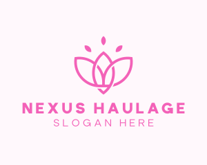 Pink Lotus Flower logo design