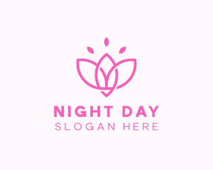 Pink Lotus Flower logo design