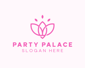 Pink Lotus Flower logo design