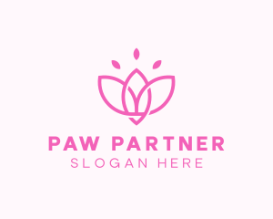 Pink Lotus Flower logo design