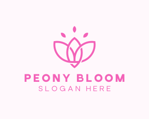 Pink Lotus Flower logo design