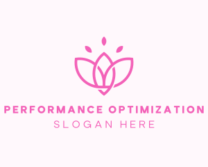 Pink Lotus Flower logo design