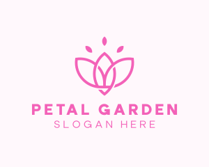 Pink Lotus Flower logo design