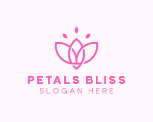 Pink Lotus Flower logo design