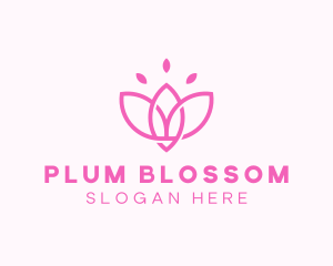 Pink Lotus Flower logo design