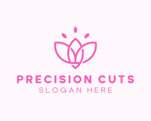 Pink Lotus Flower logo design