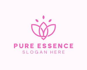 Pink Lotus Flower logo design