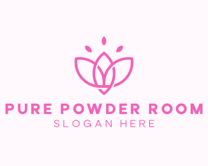 Pink Lotus Flower logo design