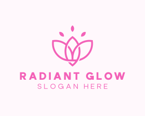 Pink Lotus Flower logo design