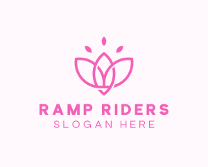 Pink Lotus Flower logo design