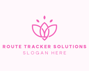 Pink Lotus Flower logo design