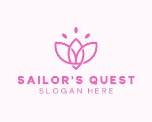 Pink Lotus Flower logo design