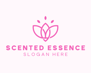 Pink Lotus Flower logo design